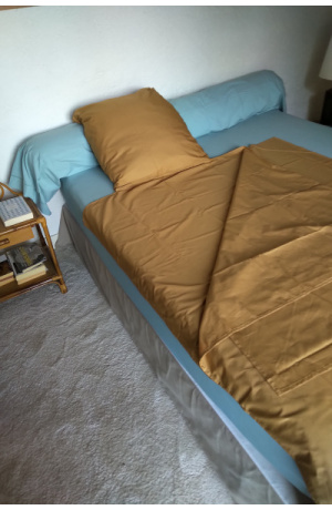 1 Personne Percale TENDRE CAMEL