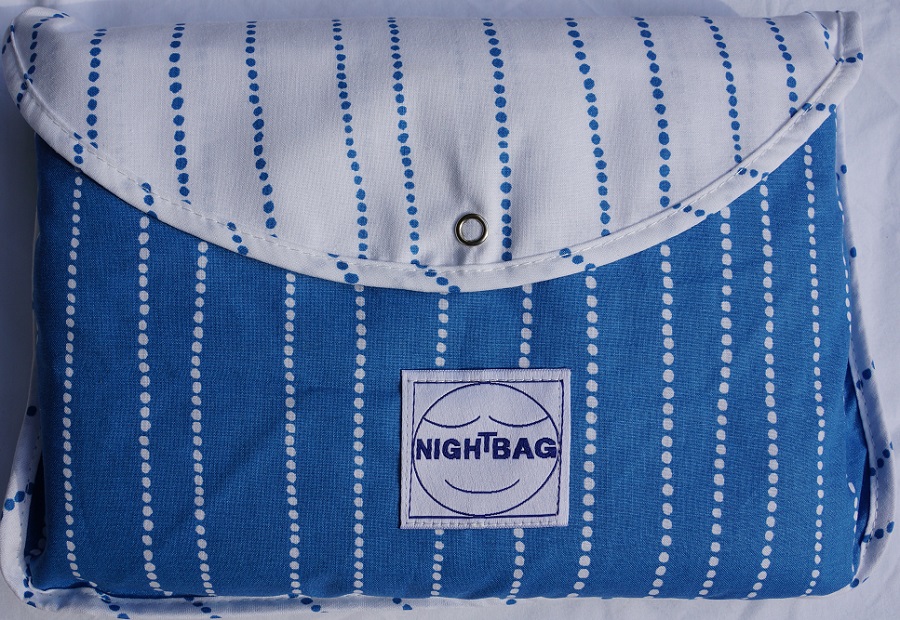 nightbag premium bicolore bleu blanc perlés